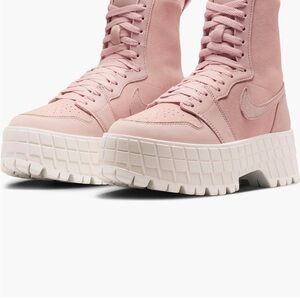 Air Jordan 1 Brooklyn Women's Pink High-Top Platform Sneakers